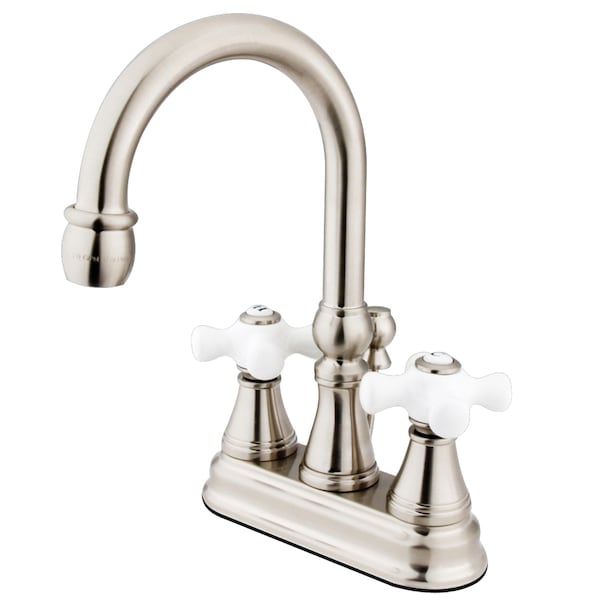 4" Centerset Bathroom Faucet, Brushed Nickel